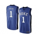 Men's Duke Blue Devils Kyrie Irving #1 V Neck College Basketball Elite Jersey - - Royal Blue