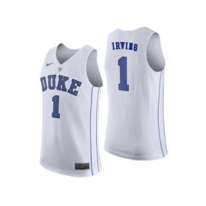 Men's Kyrie Irving 1 Duke Blue Devils Hyper Elite Authentic Performance Basketball Jersey - White