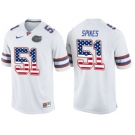 2016 US Flag Fashion Florida Gators Brandon Spikes #51 College Football Jersey - White