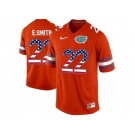 2016 US Flag Fashion Florida Gators E.Smith #22 College Football Jersey - Orange