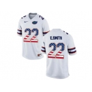 2016 US Flag Fashion Florida Gators E.Smith #22 College Football Jersey - White