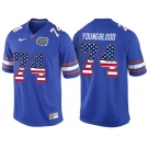 2016 US Flag Fashion Florida Gators Jack Youngblood #74 College Football Jersey - Royal Blue