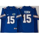 Florida Gators #15 Tim Tebow Blue College Football Jersey