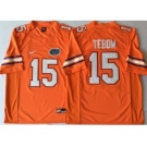 Florida Gators #15 Tim Tebow Orange College Football Jersey