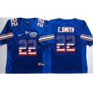 Florida Gators #22 Emmitt Smith Blue USA Flag College Jersey