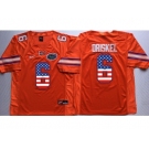 Florida Gators #6 Jeff Driskel Orange USA Flag College Jersey