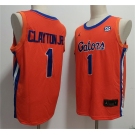 Men's Florida Gators #1 Walter Clayton Jr. Orange Stitched Basketball Jersey