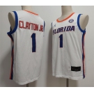 Men's Florida Gators #1 Walter Clayton Jr. White Stitched Basketball Jersey