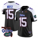 Men's Florida Gators #15 Graham Mertz Black Alternate 2024 F.U.S.E. Florida Patch Vapor Limited Stitched Football Jersey