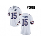 Youth Florida Gators Tim Tebow #15 College Football Jersey - White