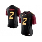 2016 Men's Florida State Seminoles Deion Sanders #2 College Football Limited Jersey - Black