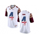 2016 US Flag Fashion-2016 Men's Florida State Seminoles Dalvin Cook #4 College Football Limited Jersey - White