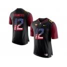 2016 US Flag Fashion-2016 Men's Florida State Seminoles Deondre Francois #12 College Football Jersey - Black