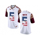 2016 US Flag Fashion-2016 Men's Florida State Seminoles Jameis Winston #5 College Football Limited Jersey - White