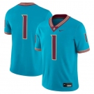 Florida State Seminoles #1 Teal Stitched Football Game Jersey
