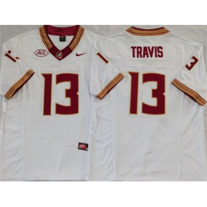 Men's Florida State Seminoles #13 Jordan Travis White 2023 F.U.S.E Stitched Jersey