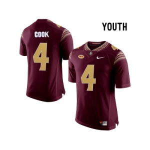 2016 Youth Florida State Seminoles Dalvin Cook #4 College Football Limited Jersey - Red