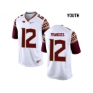 2016 Youth Florida State Seminoles Deondre Francois #12 College Football Jersey - White