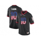 2016 US Flag Fashion-Men's Georgia Bulldogs Jacob Eason #10 College Football Limited Jerseys - Black