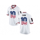 2016 US Flag Fashion-Men's Georgia Bulldogs Jacob Eason #10 College Football Limited Jerseys - White