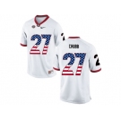 2016 US Flag Fashion-Men's Georgia Bulldogs Nick Chubb #27 College Football Limited Jerseys - White