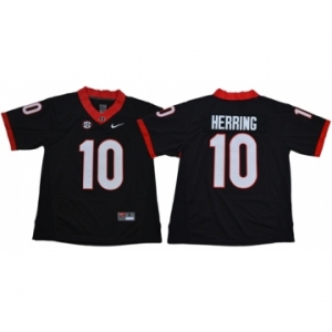 Bulldogs #10 Malik Herring Black Limited Stitched NCAA Jersey