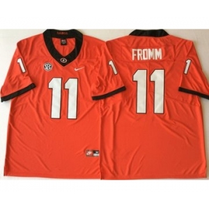 Georgia Bulldogs #11 Jake Fromm Red College Football Jersey