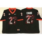 Georgia Bulldogs #27 Nick Chubb Black Player Fashion Stitched NCAA Jersey