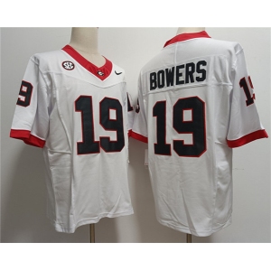 Gonzaga Bulldogs #19 Brock Bowers White Stitched Jersey