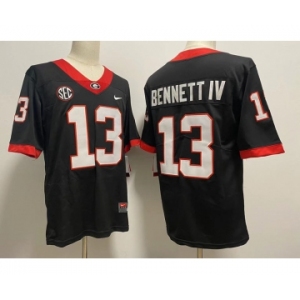 Mens Georgia Bulldogs #13 Stetson Bennett IV 2022 Black alternate College Football Game Jersey