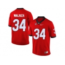 Men's Georgia Bulldogs Herchel Walker #34 College Football Limited Jerseys - Red