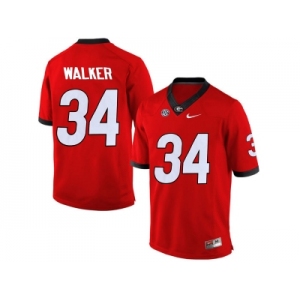 Men's Georgia Bulldogs Herchel Walker #34 College Football Limited Jerseys - Red