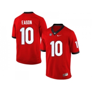 Men's Georgia Bulldogs Jacob Eason #10 College Football Limited Jerseys - Red