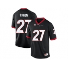 Men's Georgia Bulldogs Nick Chubb #27 College Football Limited Jerseys - Black