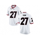 Men's Georgia Bulldogs Nick Chubb #27 College Football Limited Jerseys - White