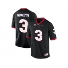 Men's Georgia Bulldogs Todd Gurley II #3 College Football Limited Jerseys - Black