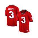 Men's Georgia Bulldogs Todd Gurley II #3 College Football Limited Jerseys - Red