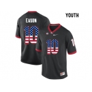 2016 US Flag Fashion-Youth Georgia Bulldogs Jacob Eason #10 College Football Limited Jerseys - Black