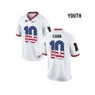 2016 US Flag Fashion-Youth Georgia Bulldogs Jacob Eason #10 College Football Limited Jerseys - White