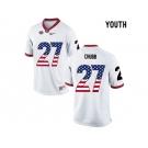 2016 US Flag Fashion-Youth Georgia Bulldogs Nick Chubb #27 College Football Limited Jerseys - White