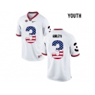 2016 US Flag Fashion-Youth Georgia Bulldogs Todd Gurley II #3 College Football Limited Jerseys - White