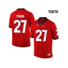 Youth Georgia Bulldogs Nick Chubb #27 College Football Limited Jerseys - Red