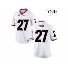 Youth Georgia Bulldogs Nick Chubb #27 College Football Limited Jerseys - White