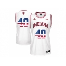 2016 US Flag Fashion Men's Indiana Hoosiers Cody Zeller #40 Big 10 Patch College Basketball Authentic Jerseys - White