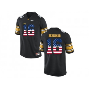 2016 US Flag Fashion Men's Iowa Hawkeyes C.J Beathard #16 College Football Limited Jersey - Black