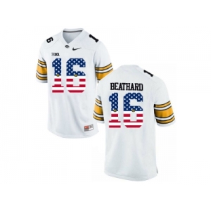 2016 US Flag Fashion Men's Iowa Hawkeyes C.J Beathard #16 College Football Limited Jersey - White