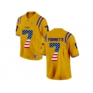 2016 US Flag Fashion 2016 Men's LSU Tigers Leonard Fournette #7 College Football Limited Jersey - Gold