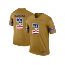 2016 US Flag Fashion 2016 Men's LSU Tigers Odell Beckham Jr. #3 College Football Limited Throwback Legand Jersey - Gridiron Gold