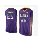 2016 US Flag Fashion Men's LSU Tigers Ben Simmons #25 College Basketball Elite Jersey - Purple