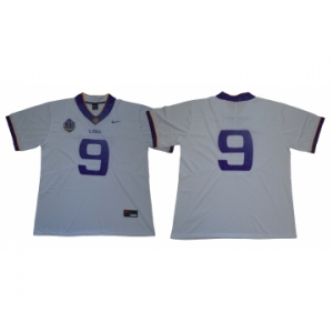 LSU Tigers #9 White 125 Sesons Nike College Football Jersey